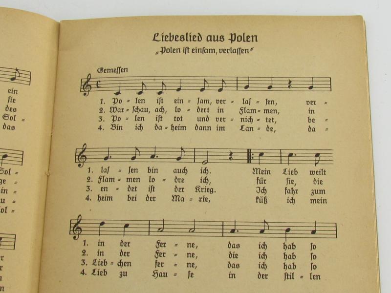 Book: Das Lied der Front ( song book ) 1940