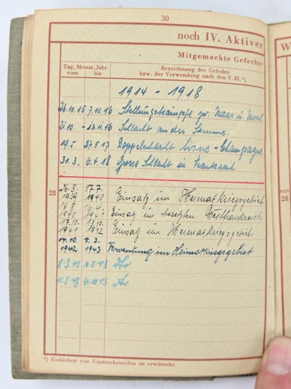 German LW Wehrpass 'Inspector Friedrich Lahm'