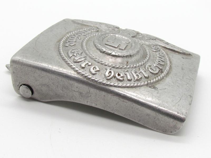 Waffen-SS Aluminum Belt Buckle - RZM 155/39 SS