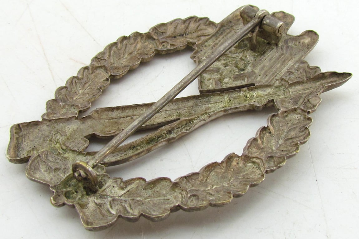 Infantry Assault Badge in Silver – Otto Schickle, Early Tombak Type