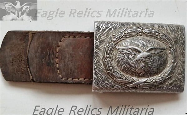 Aluminium Luftwaffe Tabbed Buckle- “unit stamped  and named to an Individual
