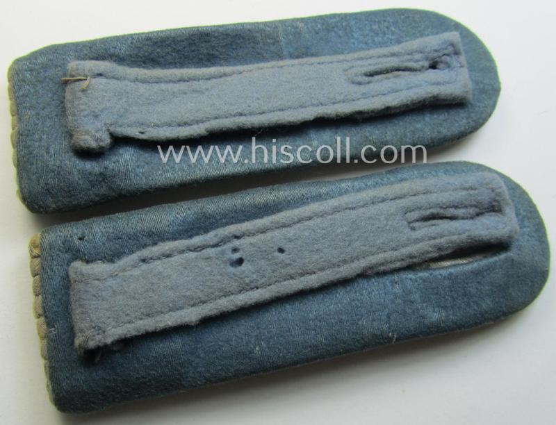 Moderately used pair of WH (Heeres), officers'-type shoulderboards: 'Leutnant der Nachschub-Truppen'