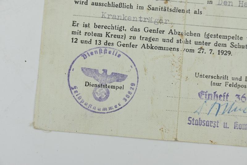 Dutch medic WH Membercard 'Paul Dickerboom'