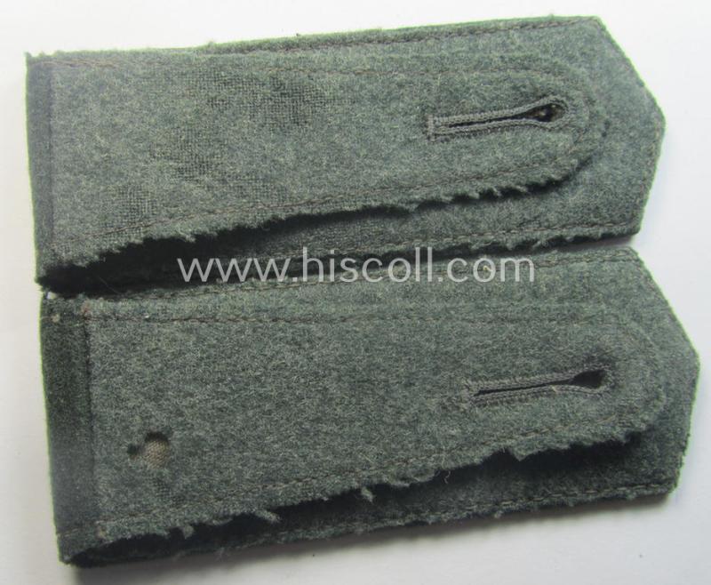 Pair of WH (Heeres) EM-type (ie. 'M36-/M40'-pattern- and 'pointed styled-') 'cyphered' shoulderstraps as was intended for usage by a: 'Soldat des Jäger-Rgts. 75'