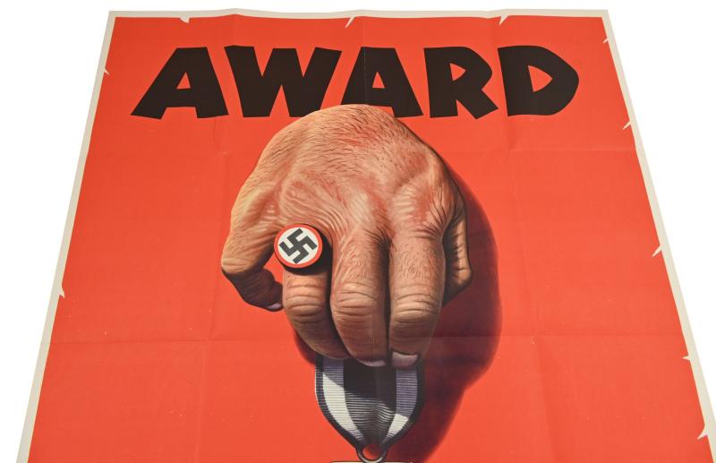 US WW2 Poster 'Award for careless talk'