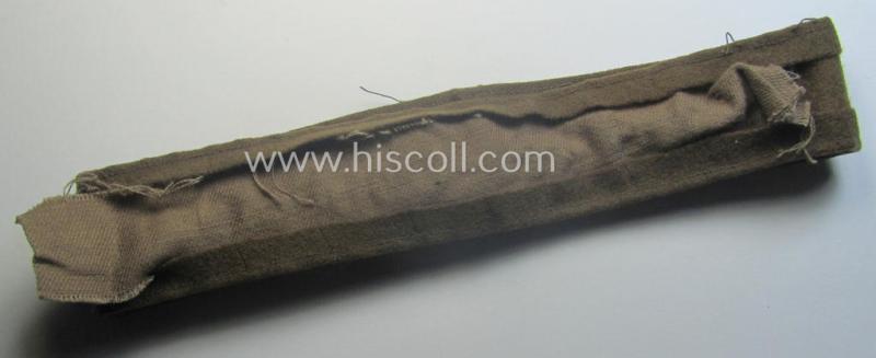 Truly used - and actually scarcely found! - police- ie. 'Gendarmerie'-related cuff-title ie. armband (ie. 'Ärmelstreifen') entitled: 'Motorisierte Gendarmerie' (being a hand-embroidered officers'- ie. evt. NCO-pattern example)