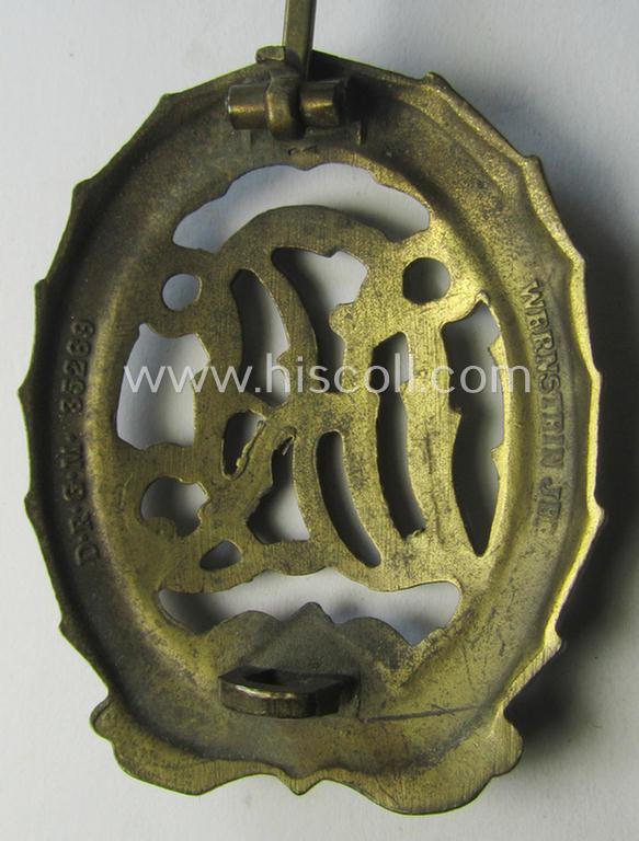 'Reichssportabzeichen DRL in Bronze' (or: DRL sports'-badge in bronze) being a maker- (ie. 'Wernstein - Jena'-) marked example
