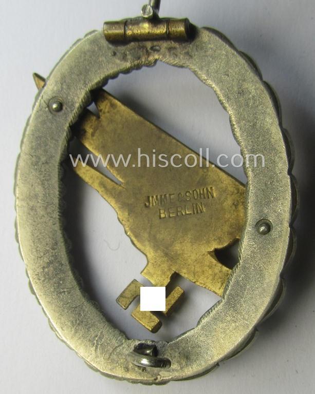 Superb - and just moderately worn! - WH (Luftwaffe) 'Fallschirmschützen-Abzeichen' by: 'Imme & Sohn'