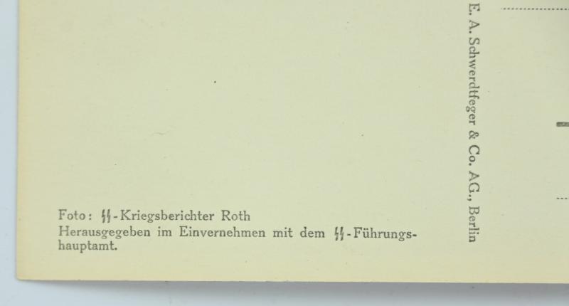 German Waffen-SS Kriegsberichter Postcard 'Unsere Waffen-SS'
