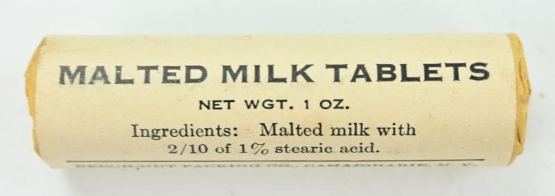 US WW2 Malted Milk Tablets