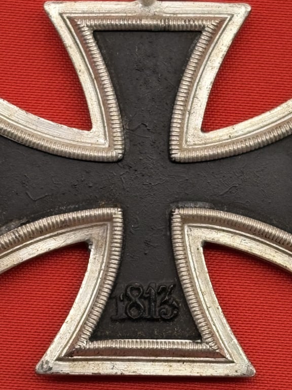 AUTHENTIC WWII IRON CROSS 2RD CLASS RING STAMPED FOR, BERG & NOLTE LUDENSCHELD GERMANY CLOSE TO MINT CONDITION.
