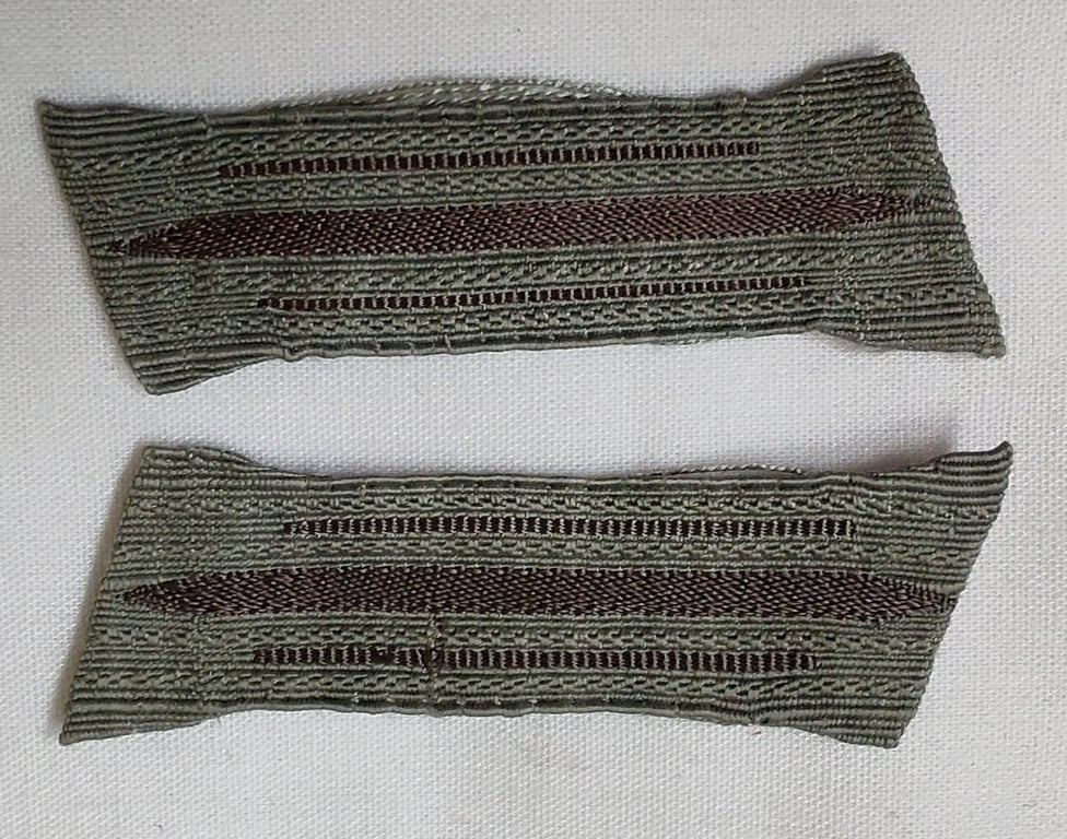 Superb and matching pair of WH (Heeres) mid war standard issue collar tabs ('Einheitskragenspiegel') being of the 'generic pattern'