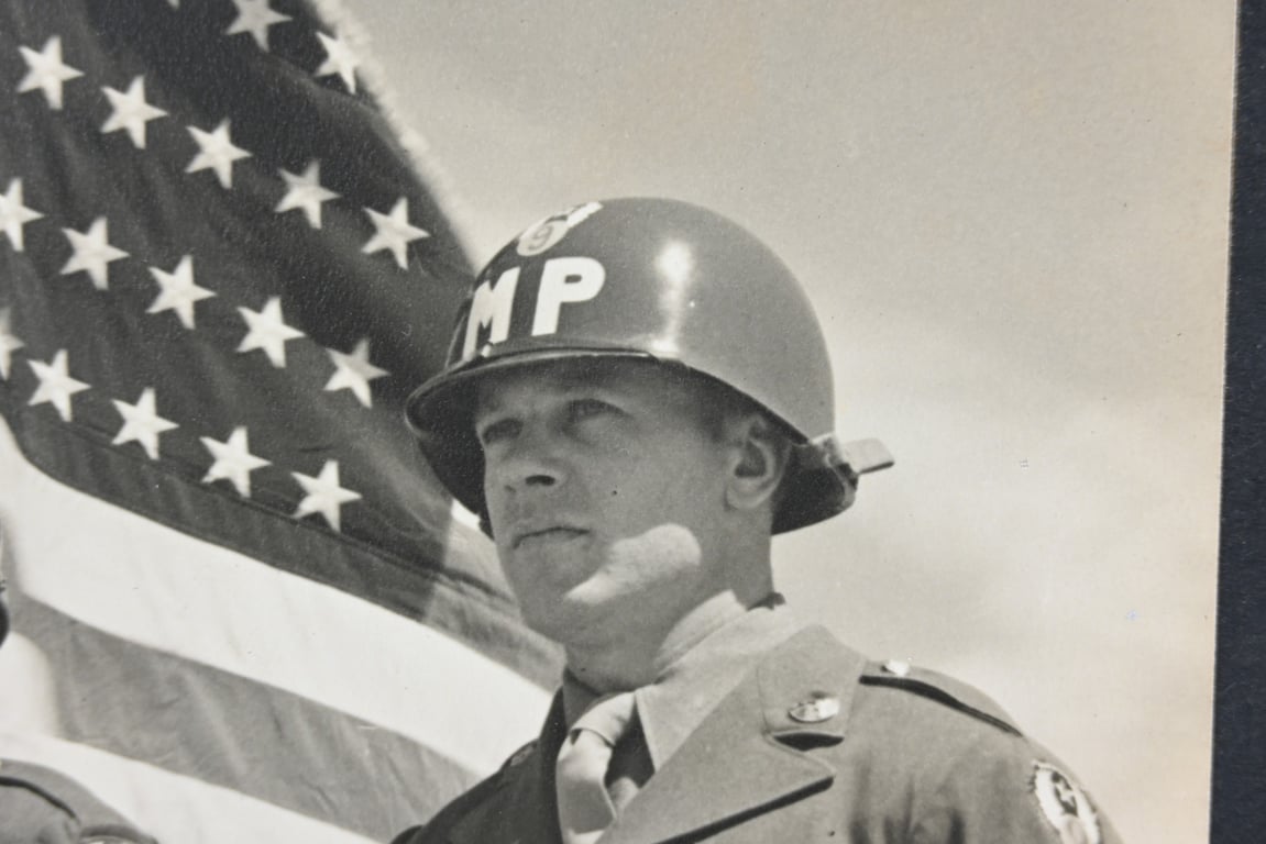 US WW2 Press Photo 'Color Guard'