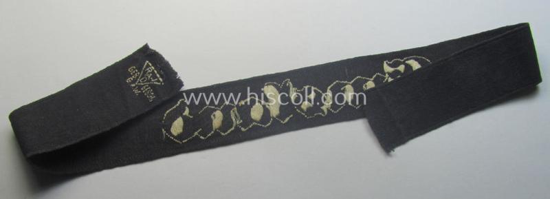 RAD (ie. 'Reichsarbeitsdienst') EM- (ie. NCO-) pattern, commemorative cuff-title (ie. 'Dienstärmelstreifen') depicting the text: 'Emsland' (as was intended for the EM-/NCO-staff working on the various 'Westwall'-fortifications)