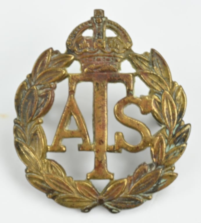 British WW2 ATS Woman's Service Cap Badge