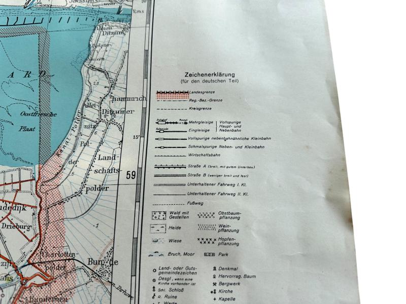 German issue map 1:100 000 Groningen (The Netherlands)