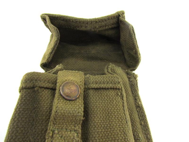 British WWII Basic Pouches ( Blancoed )