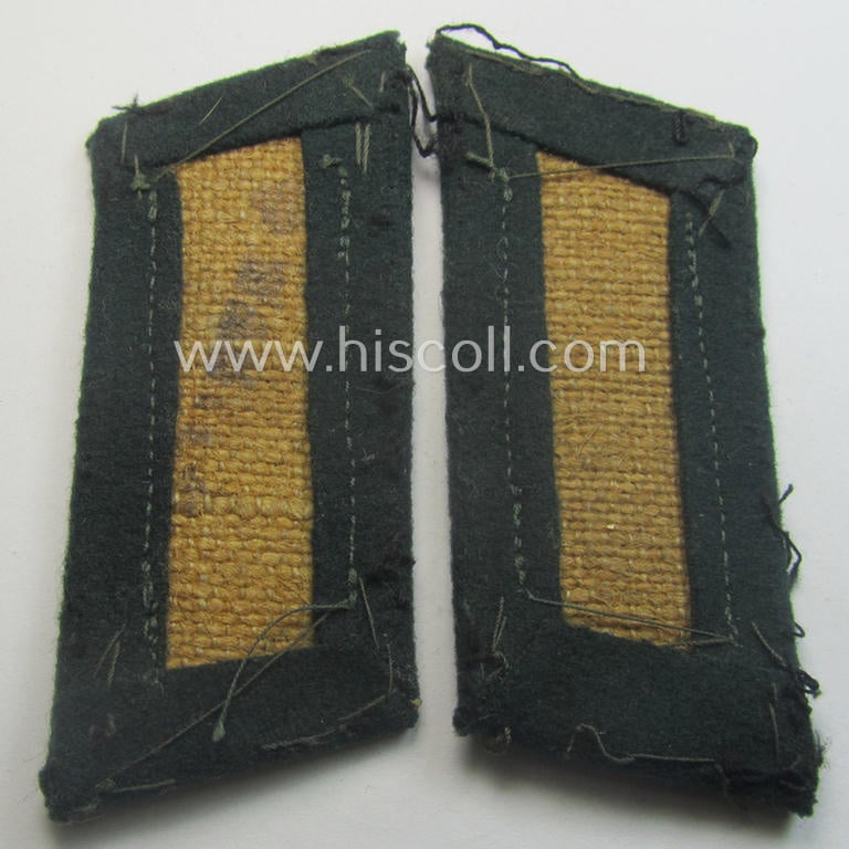 Pair of WH (Kriegsmarine) EM- (ie. NCO-) type collar-tabs (ie. 'Einheitskragenspiegel'): 'Küsten- o. Marine-Art.'