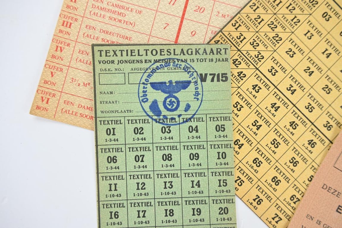 Dutch WW2 Coupons Set
