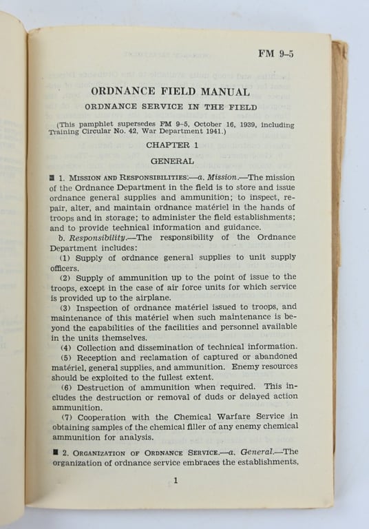 US WW2 Ordnance Field Manual