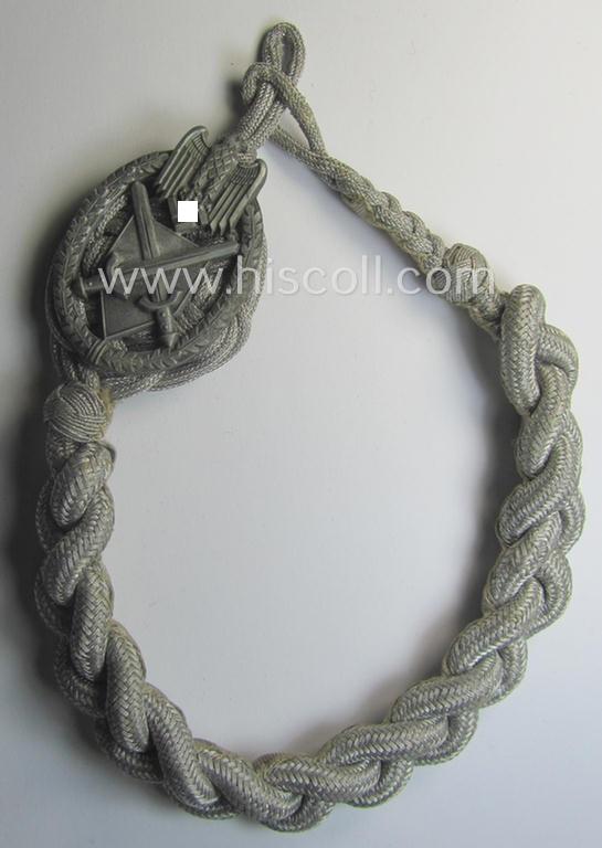 WH (Heeres) 'Schützenschnur - Stufe 1' (of the second pattern) having a neat, aluminium-based eagle-device period-attached