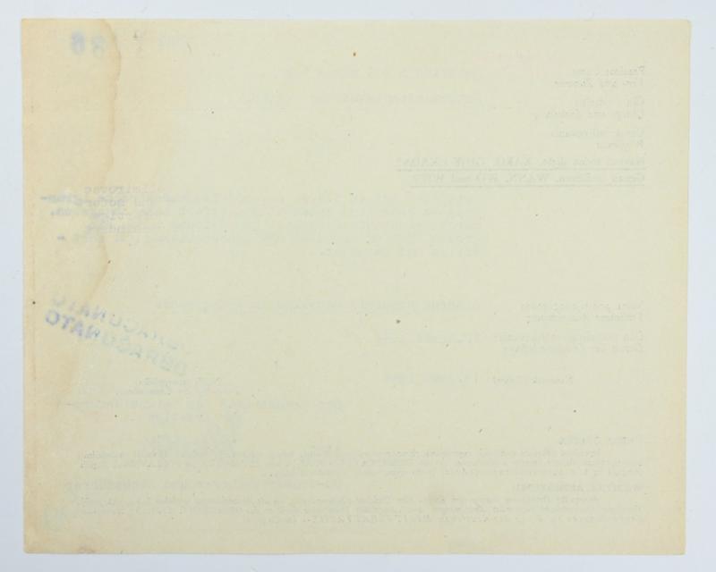 Croatian WW2 Iron Zvonimir Medal Certificate