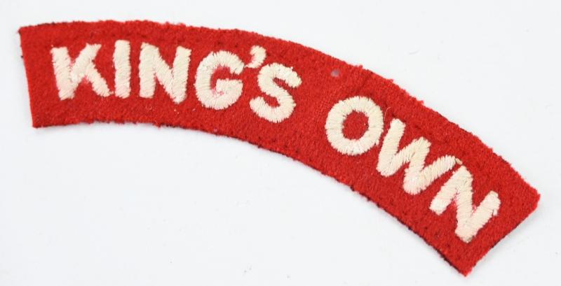 British WW2 King's Own Royal Lancaster Regiment Cloth Shoulder Title