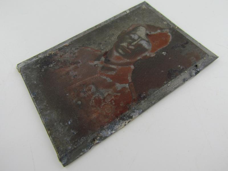 Original German Newspaper Photo “Druckplatte” (printing plate)