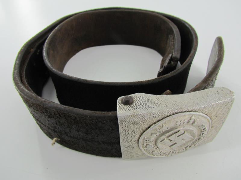 Wehrmacht Aluminum EM/NCO Police Buckle with Belt 1942