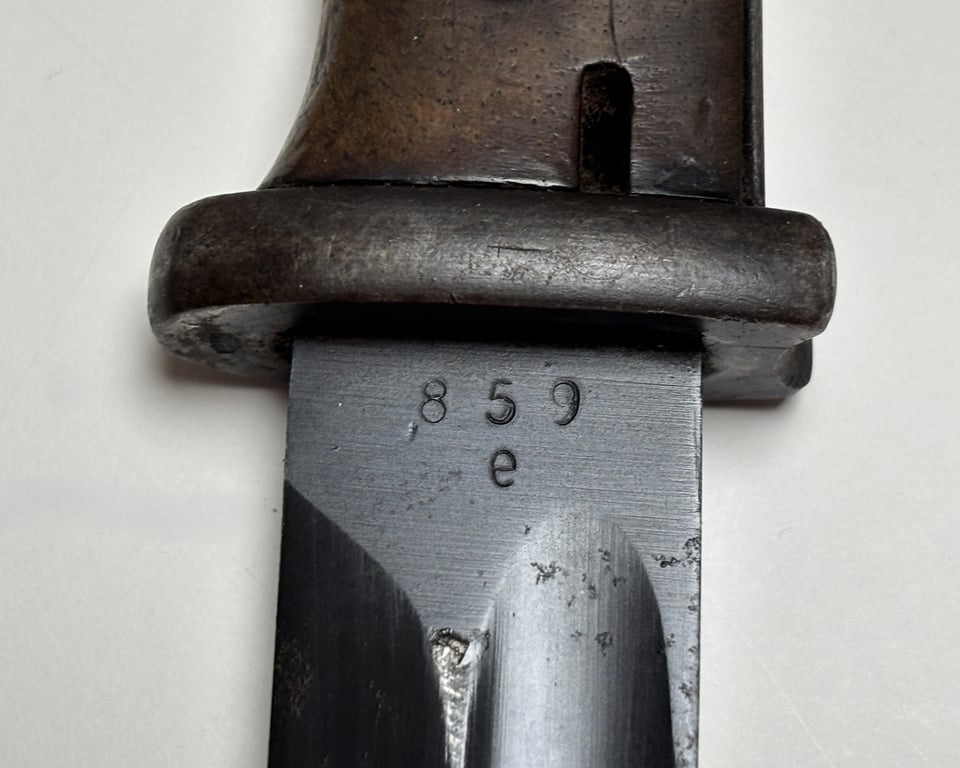 K98 Bayonet Matching "Jos Corts s" with brown frog