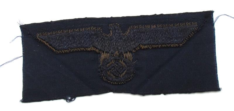 Kriegsmarine gold flatwire ‘BeVo’ cap eagle ( Rare )