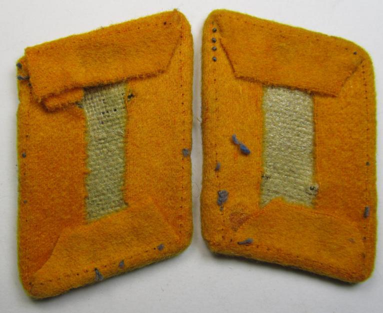 Fully matching pair of: 'N.S.F.K.'- (or: 'National-Socialistisches Fliegerkorps'-) collar-tabs (ie. 'Kragenspiegel für Mannschaften u. Unteroffiziere des N.S.F.K.') as was intended for usage by a soldier holding the rank of: 'N.S.F.K.-Mann'