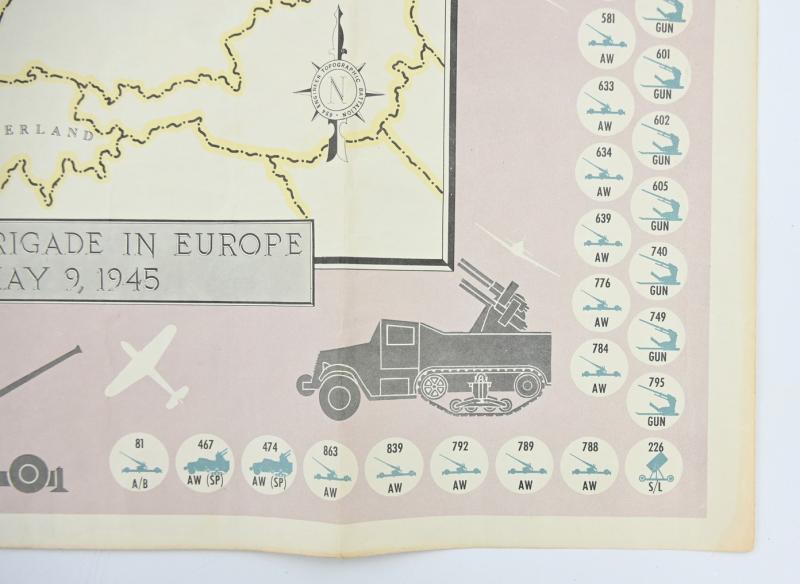 US WW2 Route Map 131st AAA