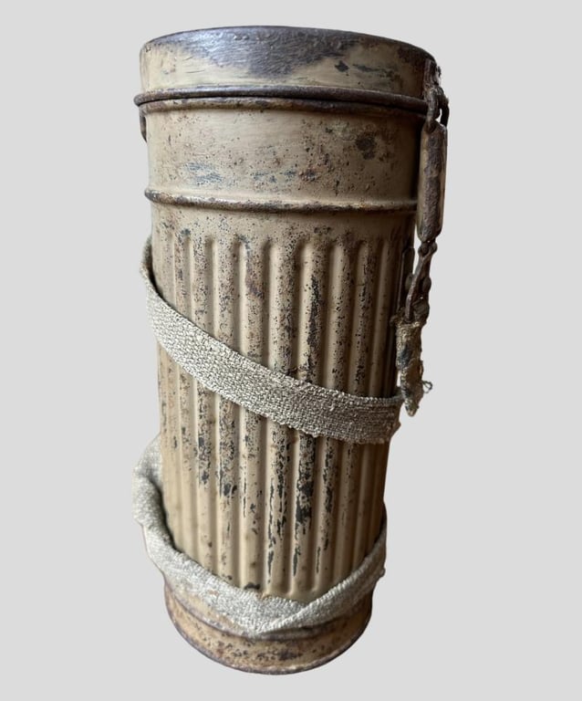 WH (HEER) Tan Painted Gasmask Canister