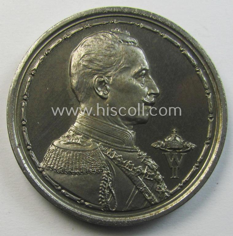 Attractive - and silver-based! - 'Preussen'-related commemorative-award-plaque (ie. 'Erinnerungs- o. nichttragbare Auszeichnungsplakette' or: 'Medaille für Verdienste um das Militär-Brieftaubenwesen 1918' and that came stored in its etui