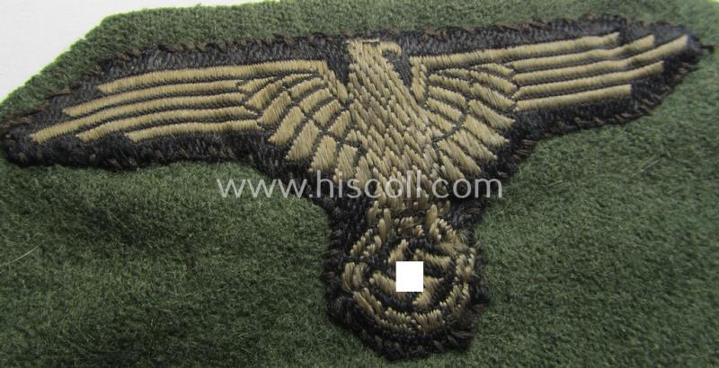 'Clearly cut-out of a tunic' example of an 'SS' (ie. 'Waffen-SS') EM/NCO-type arm-eagle in 'BeVo'-woven-pattern