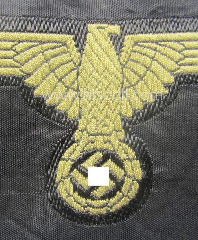 'SS' (ie. 'Waffen-SS') 'BeVo'-woven, EM- (ie. NCO-pattern) tropical-styled arm-eagle (ie. 'Tropen-Ärmeladler für Mannschaften u. Unterführer der Waffen-SS')
