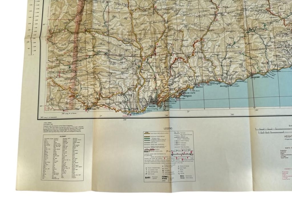 US WWII Road Map for the Italian Campaign ( Sheet nr 10 )