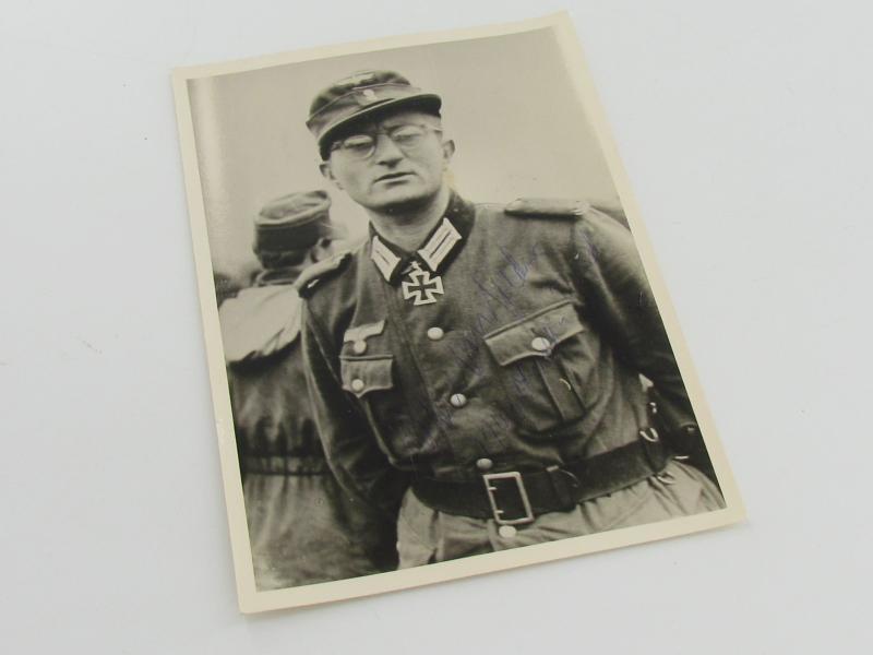 Signed photo Knight’s Cross recipient Hanns Laengenfelder 1943
