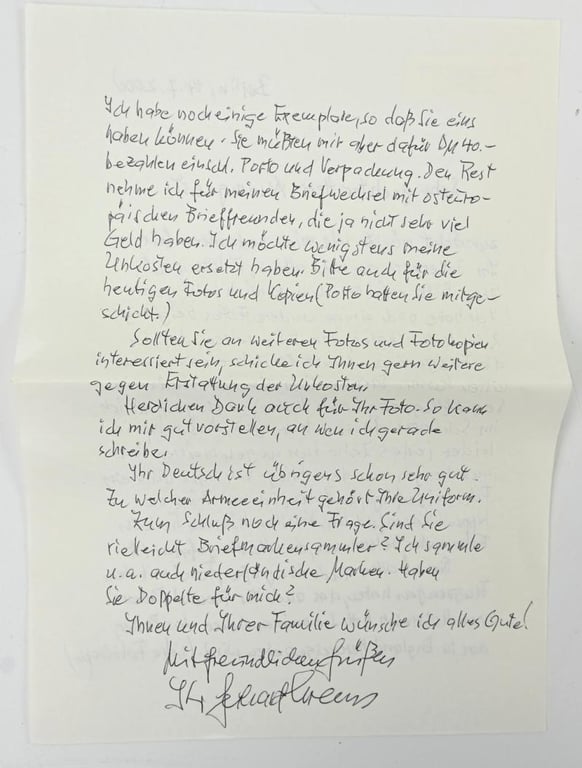 Signature of Luftwaffe KC Recipient 'Gerhard Krems'