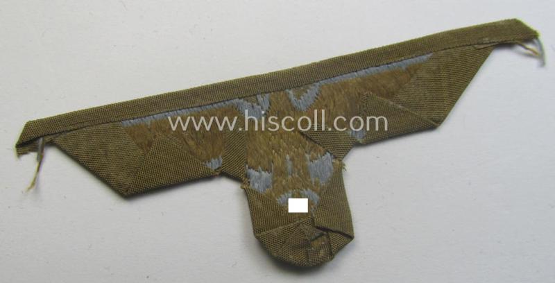 Neatly pre-confectioned, WH (Heeres) 'tropical-issue' (ie. DAK or: 'Deutsches Afrika Korps'-related-) side-cap-eagle that comes in a still 'virtually mint'-, condition