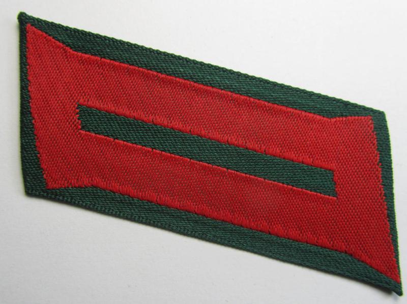 Superb - almost matching but nevertheless rarely encountered! - pair of so-callled: Eastern volunteer- (ie. 'Ostvölker'-) related collar-tabs as was specifically intended for usage by a member serving within the 'Russian Liberation Army' (ie. POA...