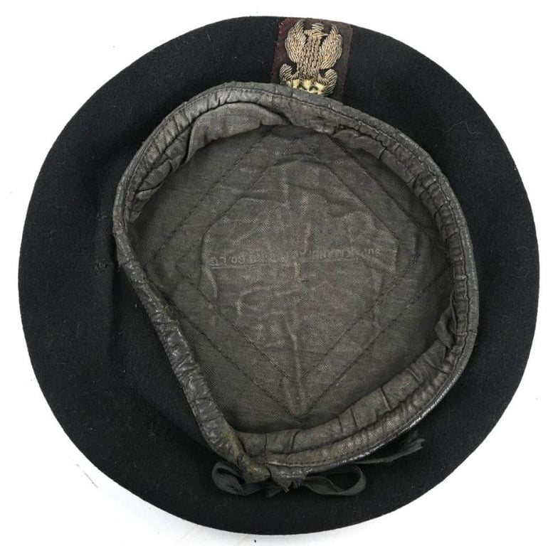 Polish WW2 Armoured Division Black Officer Beret 1942