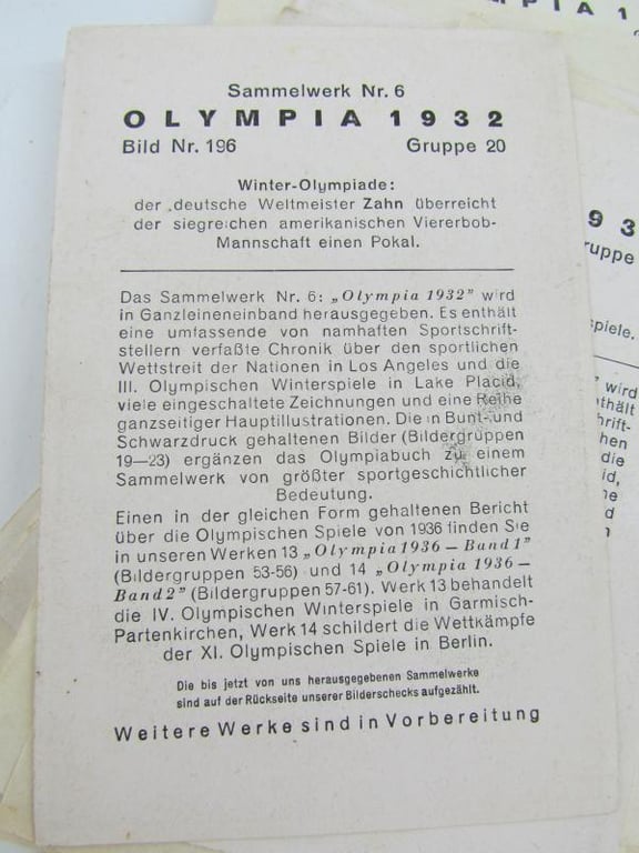 Collection pictures Olympia 1932 in Original Packaging