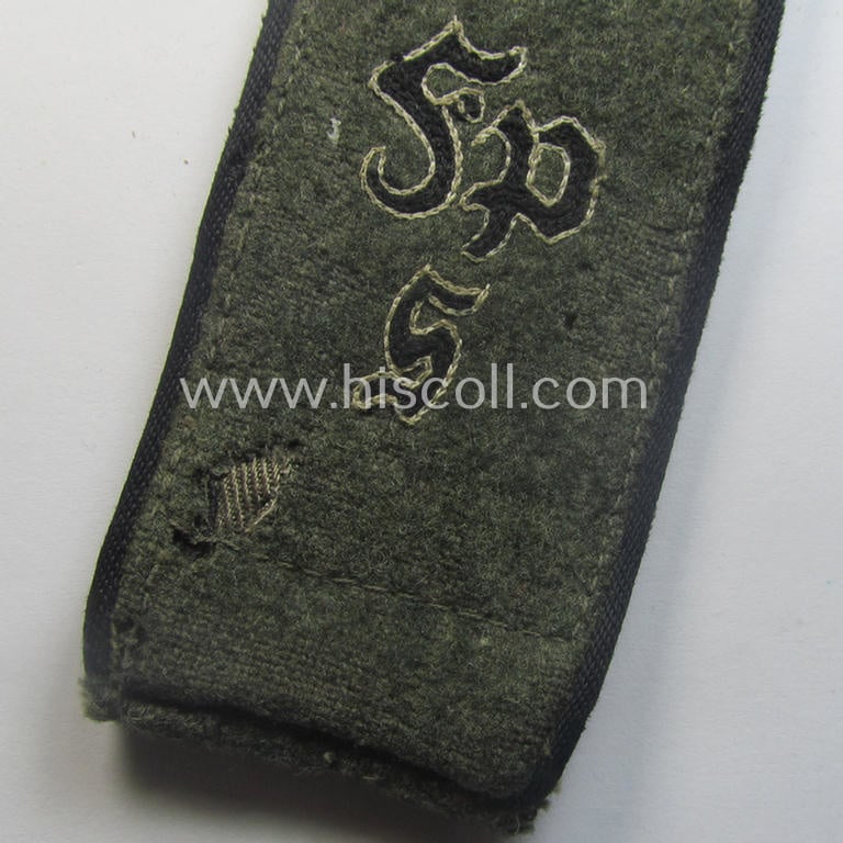 Single, early-period (ie. 'M40-pattern and/or rounded-styled), WH (Heeres) 'cyphered', EM-type shoulderstrap as was intended for a: 'Soldat u. Mitglied einer Festungs-Pionier Schule'