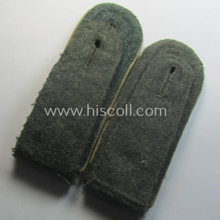 Pair of neatly 'cyphered', so-called: 'M41- (ie. M43-) pattern', WH (Heeres) NCO-type shoulderstraps as was specifically intended for a: 'Feldwebel des Maschinengewehr-Abtgs. 4'