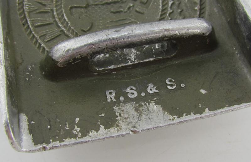 Wehrmacht (Heer) EM-NCO's Aluminum Belt Buckle ( RS&S )
