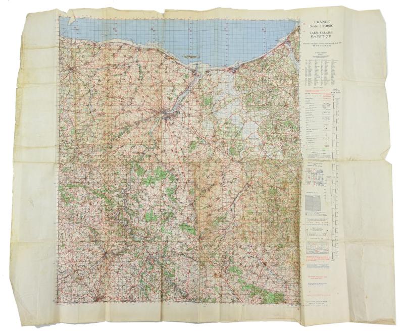 British WW2 Officer Mapcase 'Caen Normandy'