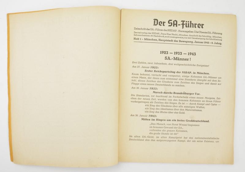 German NSDAP Magazine 'Der SA-Führer'