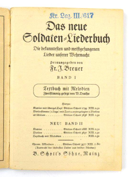 German WH Marching Songs Pocket Book Set